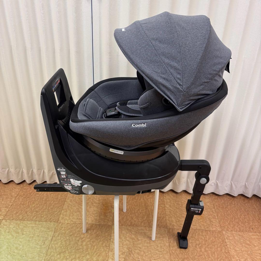 クリーニング済☆綺麗☆　コンビ　クルムーヴ　ISOFIX　エッグショック　グレー
