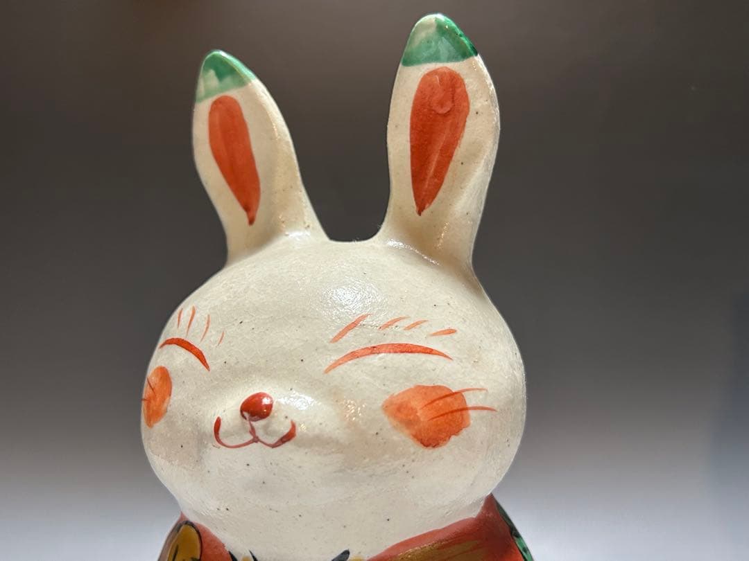 夕立窯 手作り うさぎ 貯金箱 置物 - メルカリ