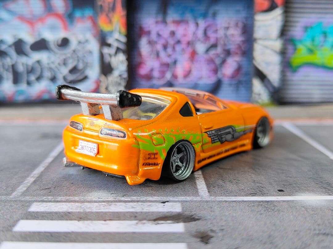 トミカ改造 トヨタ 80スープラ ワイスピ 廃盤 ☆深リム ホットウィール