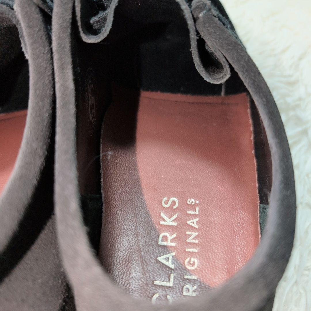 クラークス ワラビーブーツ スエード ブラック 25.5cm