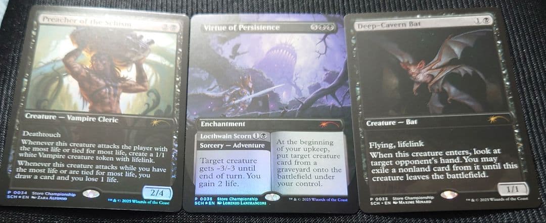 mtg 3枚セット 執念の徳目 分派の説教者 ストアチャンピオンシップ プロモ