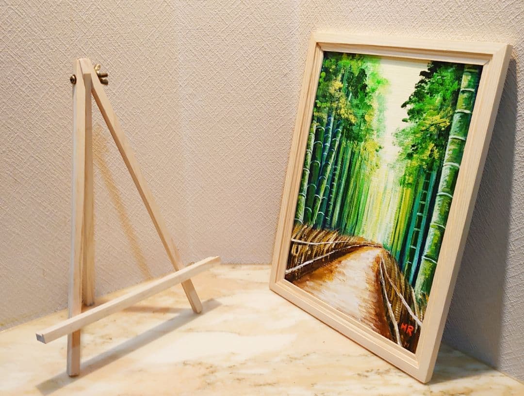 油絵 絵画【竹林】