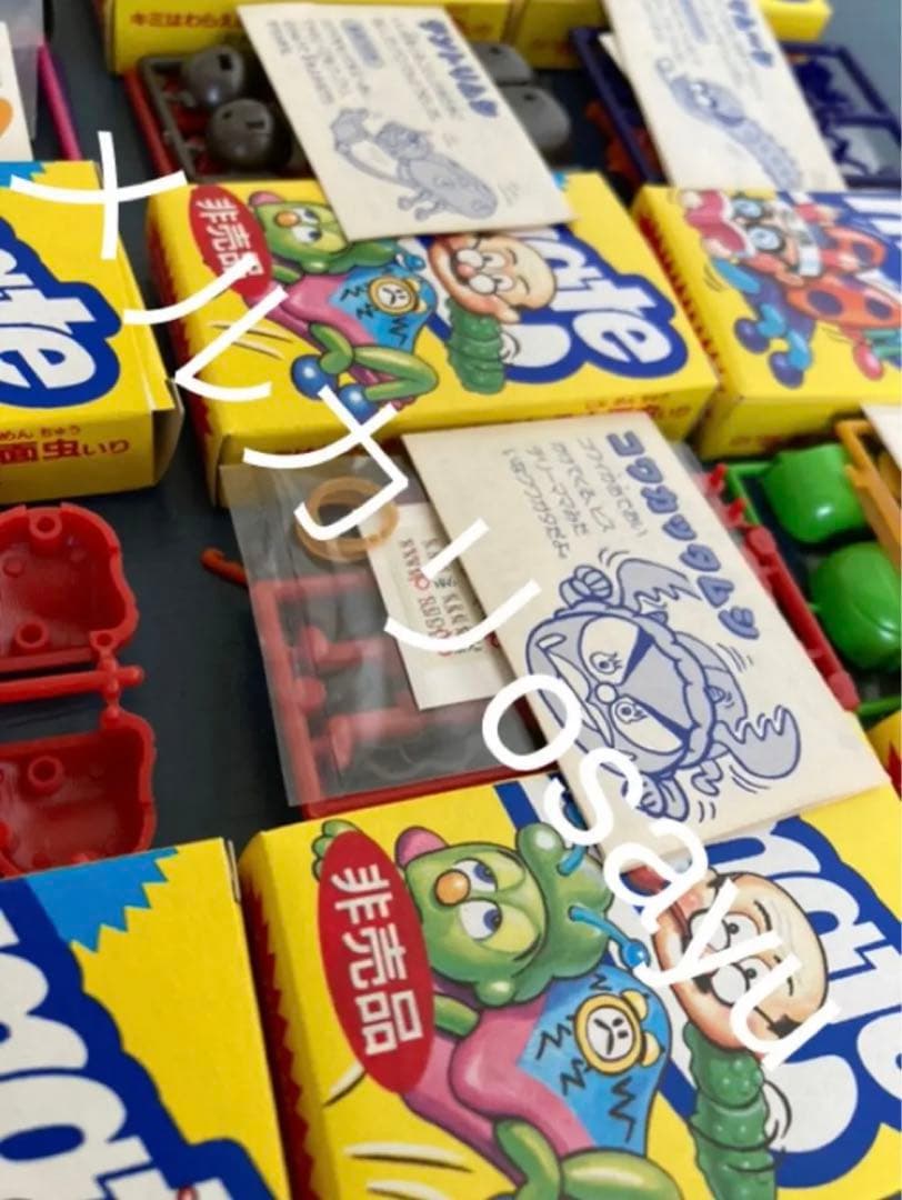 グリコ 昭和レトロ 非売品 ギャグメイト おもしろ人面虫 ビーダマン 9点