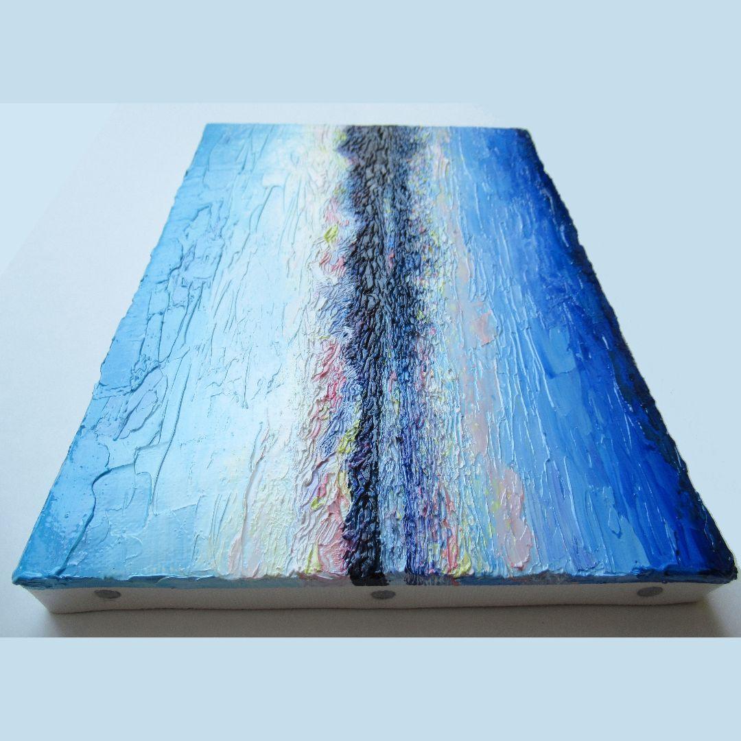 ［匿名で配送］一点もの 日没 夕暮れ 油絵 油彩 絵