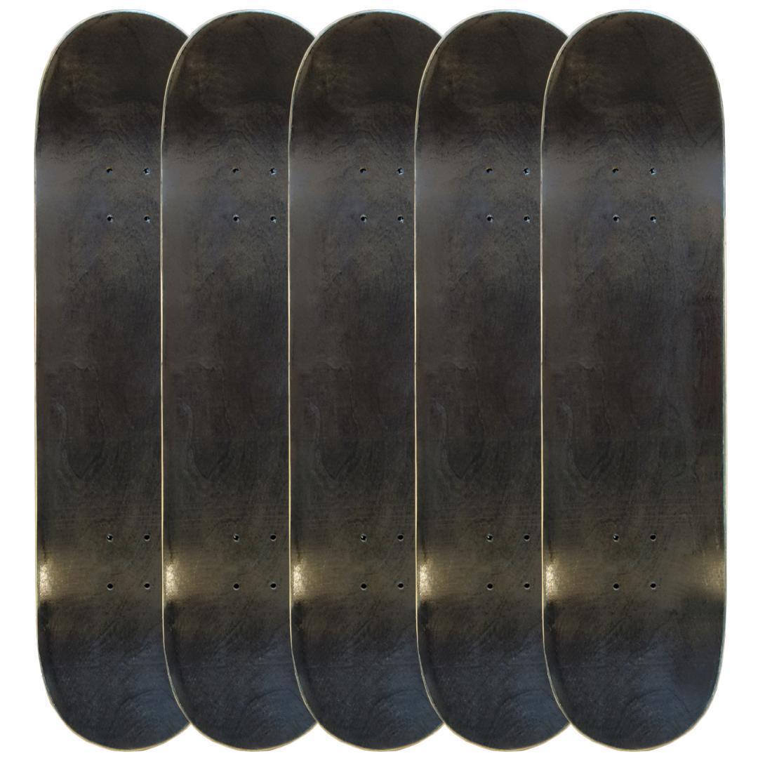 5枚セット売り！ 板 スケートボード 8インチ ブランクデッキ 部品 ブラック