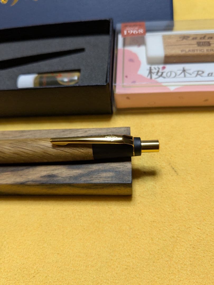 野原工芸　新型シャープペンシル　楢　ゴールド金具