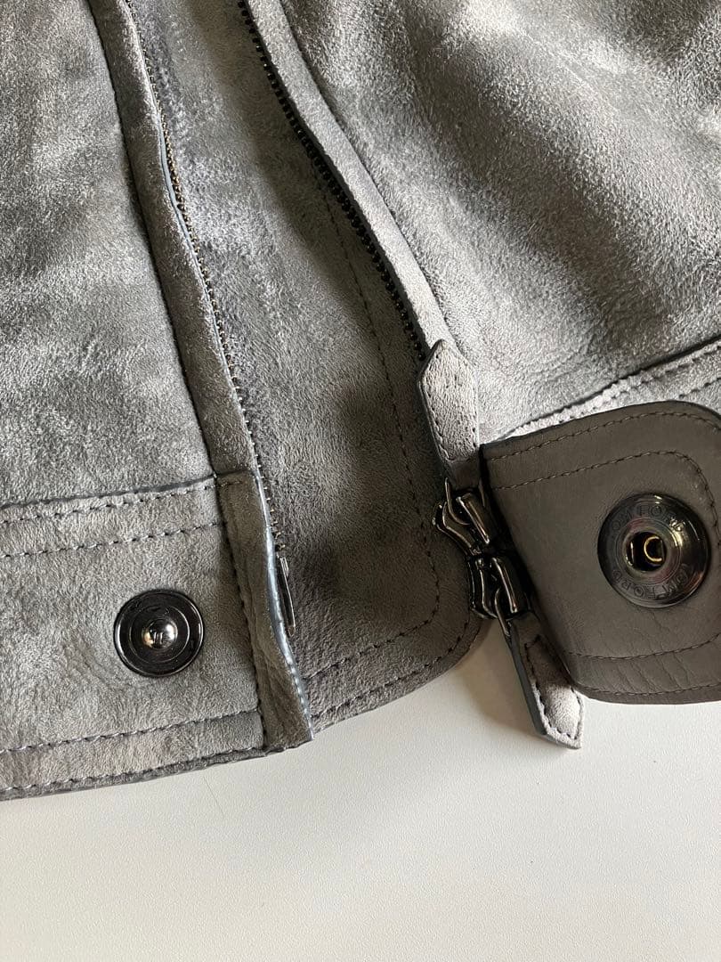 TOMFORD トムフォードスエードシングルライダースグレー44 最高級