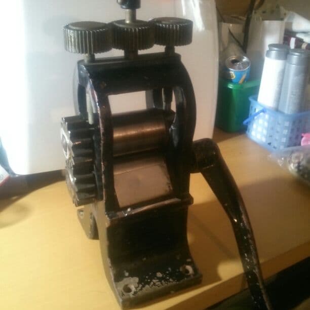 茶道具 古銅 鬼面 涼炉 香炉 在銘 Z 9628