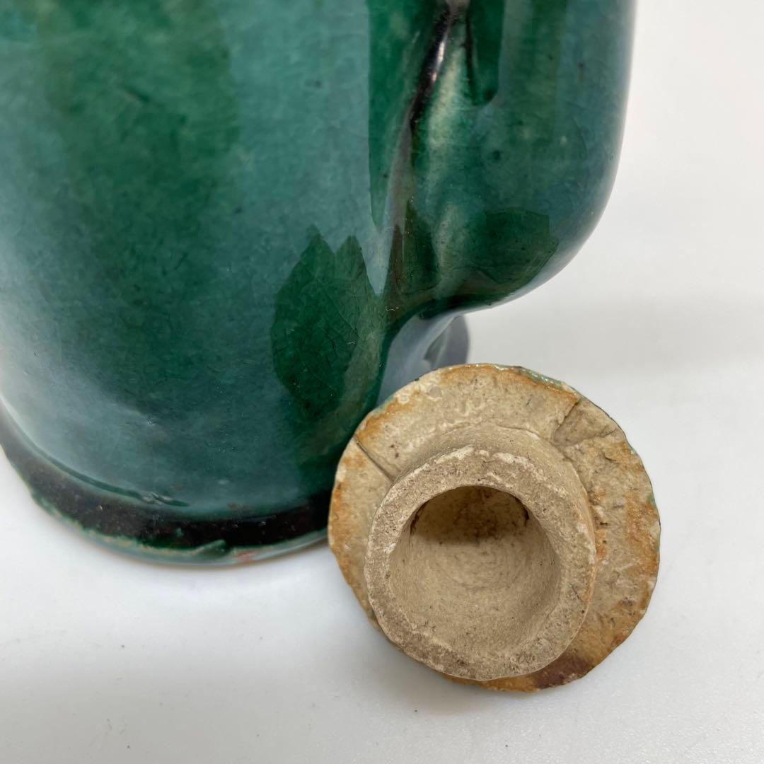 緑釉 清朝 茶道具 煎茶道具 中国 陶磁器 交趾焼 時代 骨董 蔵出