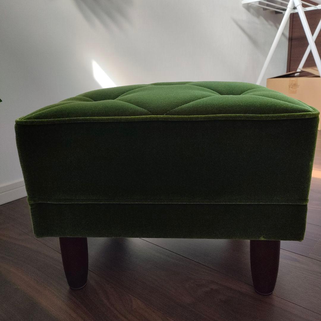 カリモク60 X36206 モケットグリーン オットマン