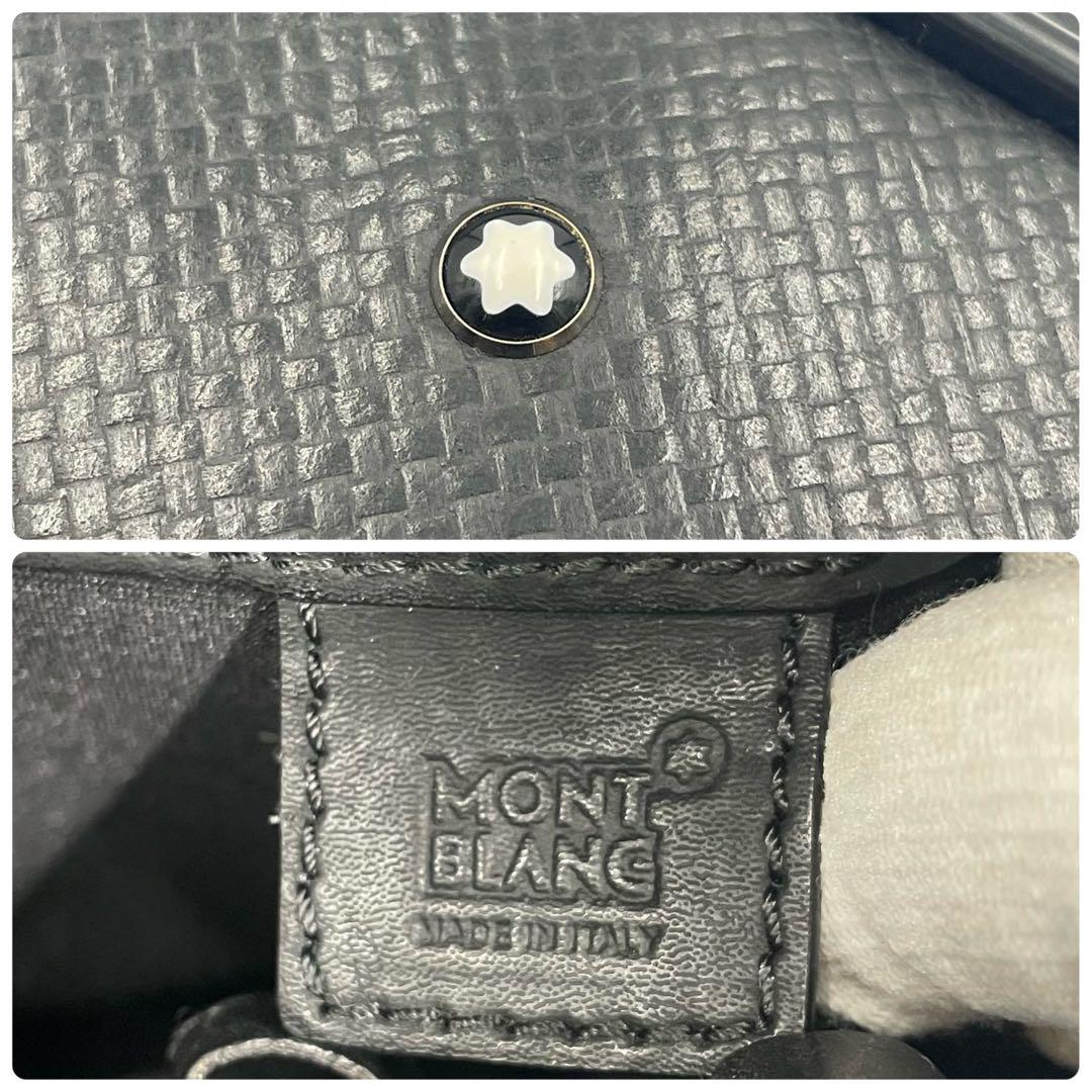 【美品】モンブラン マイスターシュテュックエンボス 本革 ショルダーバッグ