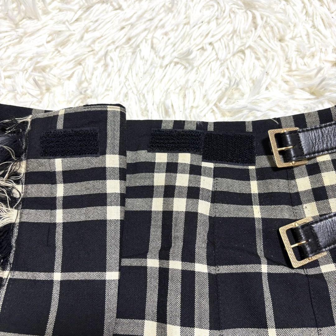 【極美品】バーバリー　ノバチェック ラップ プリーツ スカート 大きいサイズ