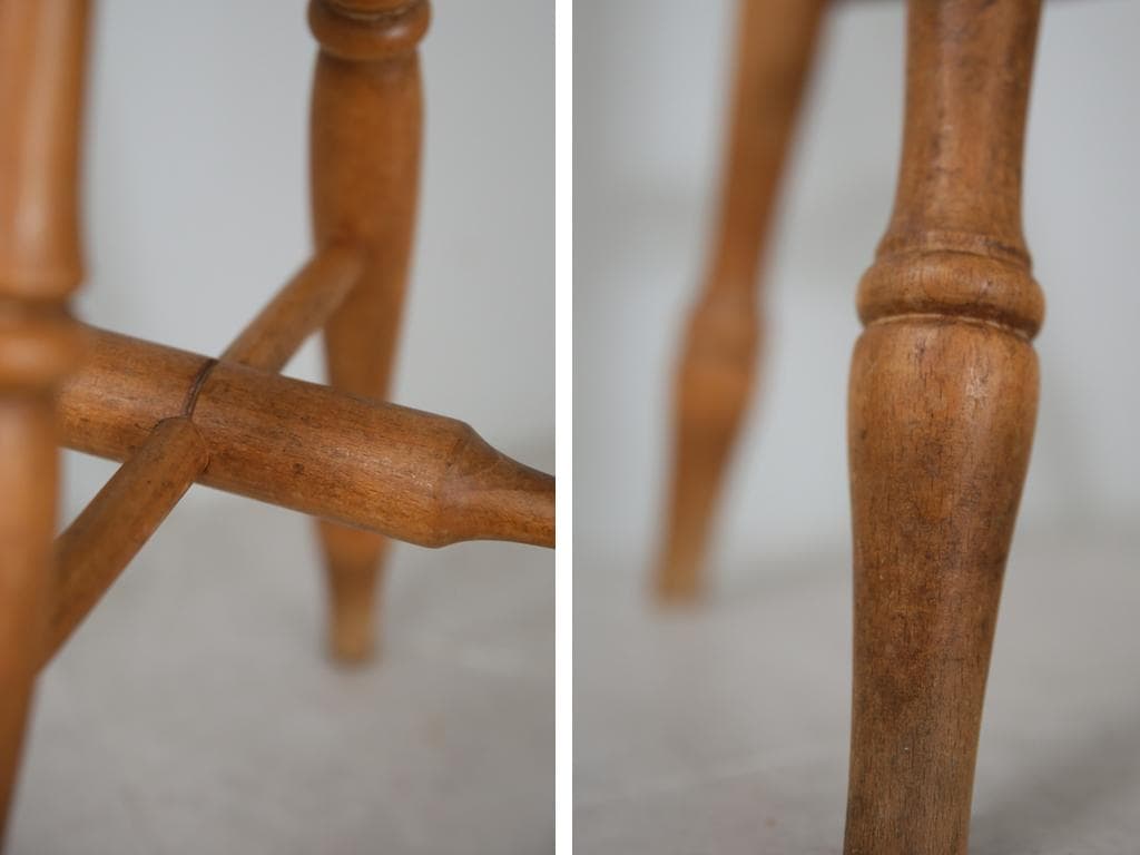 英国アンティーク木製スツール/丸イス椅子チェア/踏み台/腰掛け(81-190-1