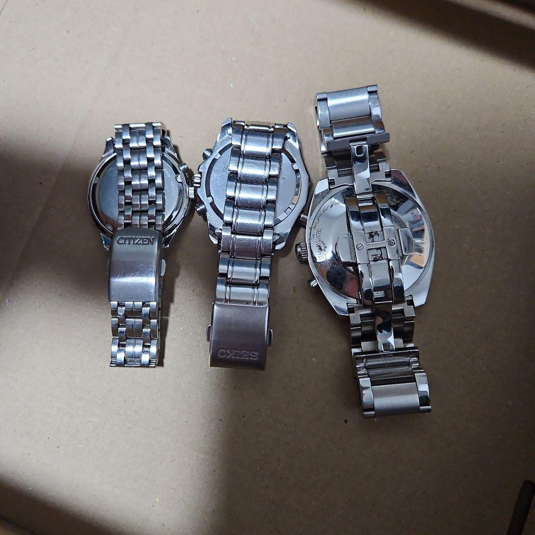 カルバンクラインメンズ腕時計K2F271クロノグラフ他ジャンク品セイコウシチズン