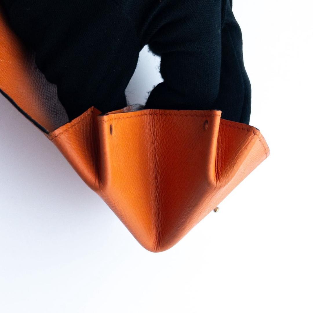 【極美品】HERMES ルヴァンキャトル　ケース　小銭入れ　オレンジ