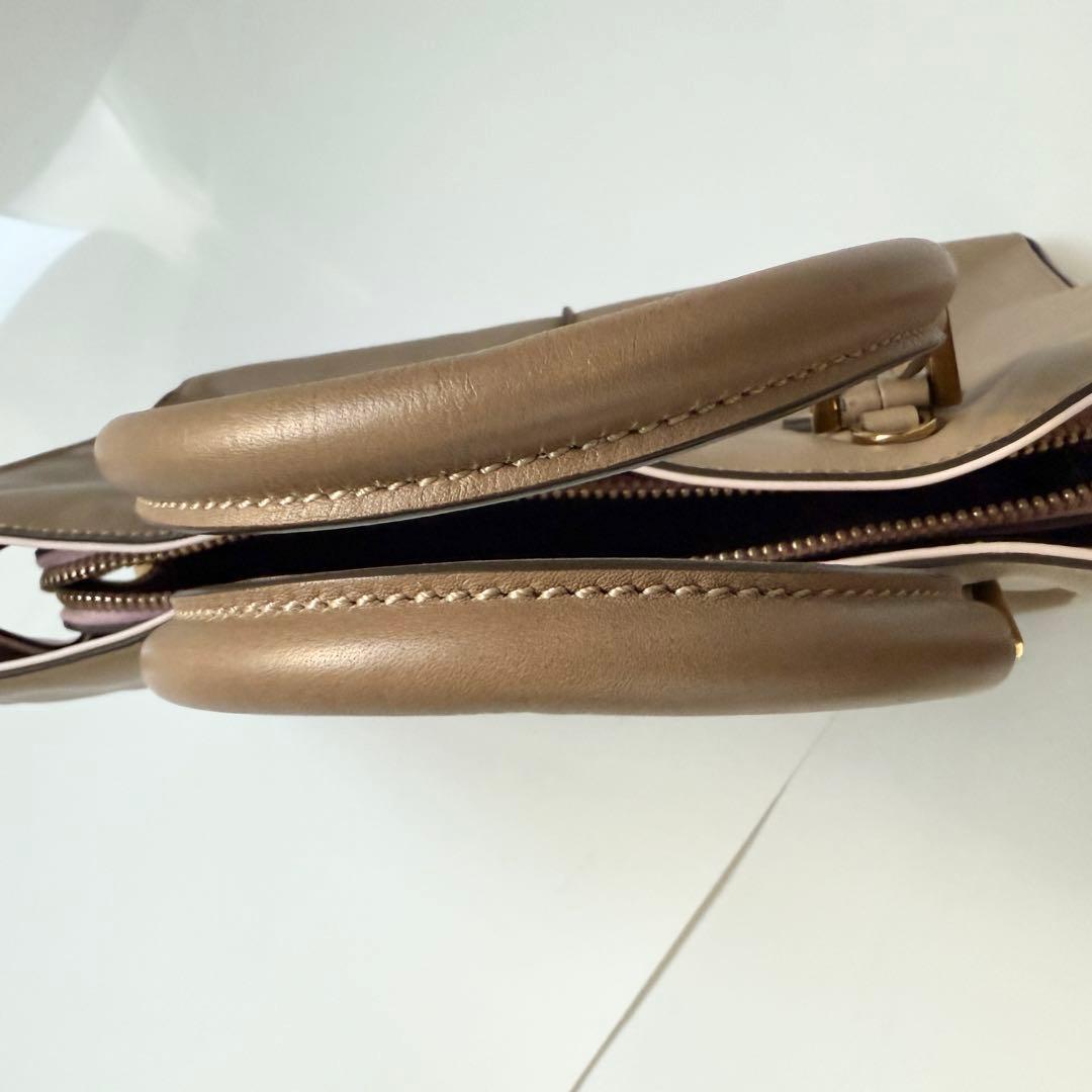 TODS トッズ Dキューブバッグ ピンク ベージュ ハンドバッグ