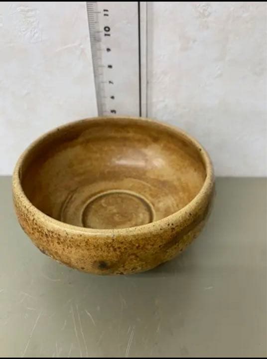 黄瀬戸 茶碗　アンティーク　 唐物　古美術品　コレクション骨董　江戸　青磁