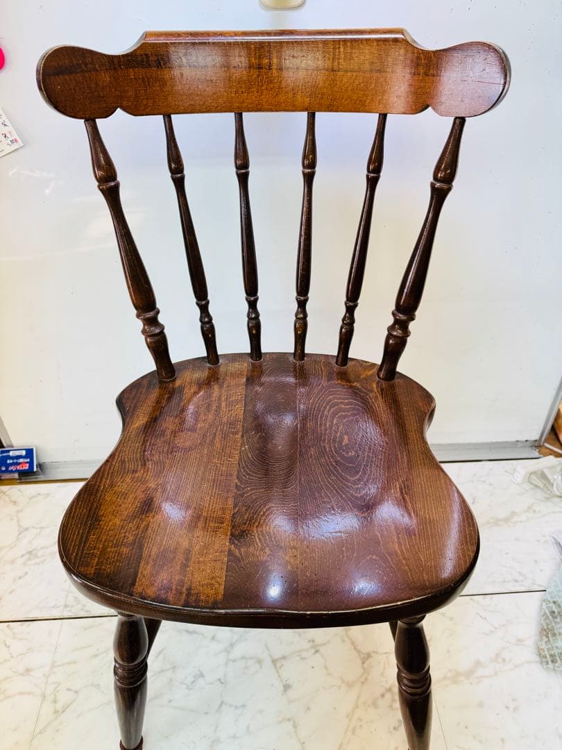 柏木工 ウィンザー スピンドル 木製 ダイニングチェア ビンテージ 昭和