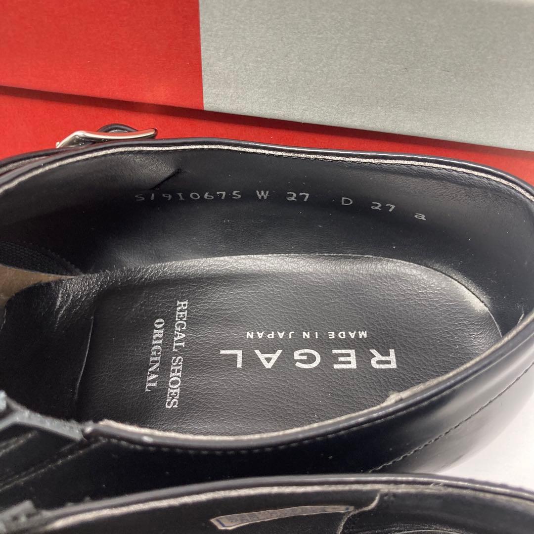 REGAL ブラック ビジネスシューズ　モンクストラップ　27cm