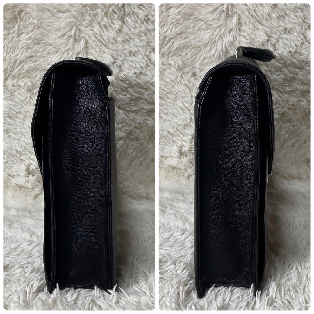【美品】Burberry バーバリー　ビジネスバッグ　サフィアーノレザー　黒