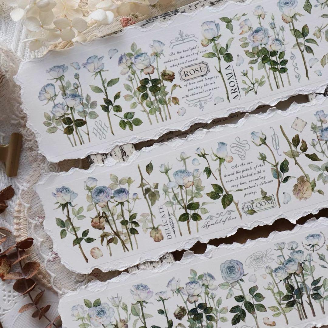 PET 鎏金花园 6cm×4m 海外マスキングテープ 海外マステ 花 - メルカリ