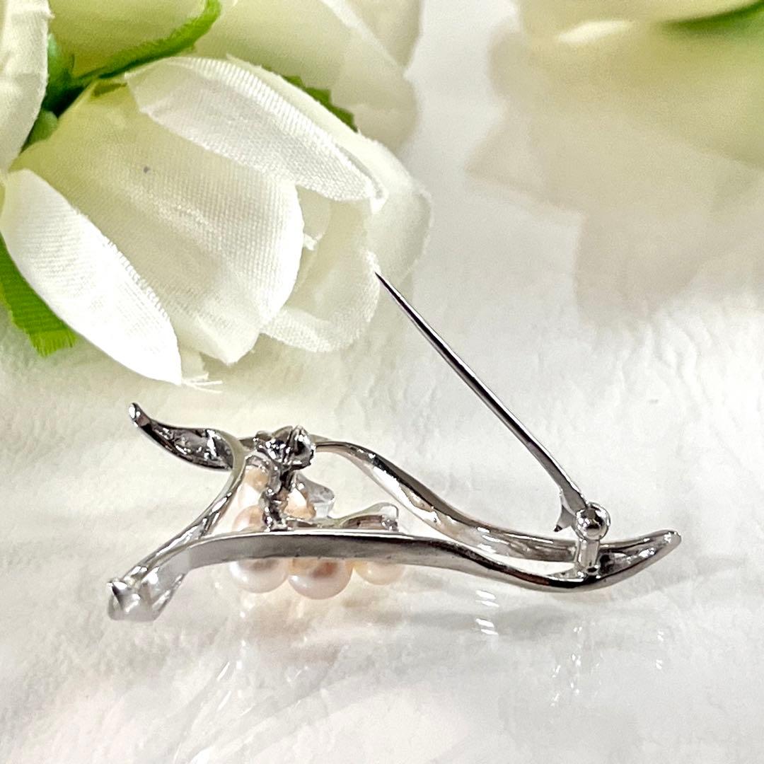 ☆美品☆ミキモト シルバー パール ブローチ 皇室御用達ブランド