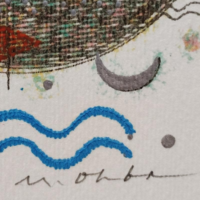 ☆大場正男☆「風」ペーパースクリーン 孔版画 インチサイズ 新品額！