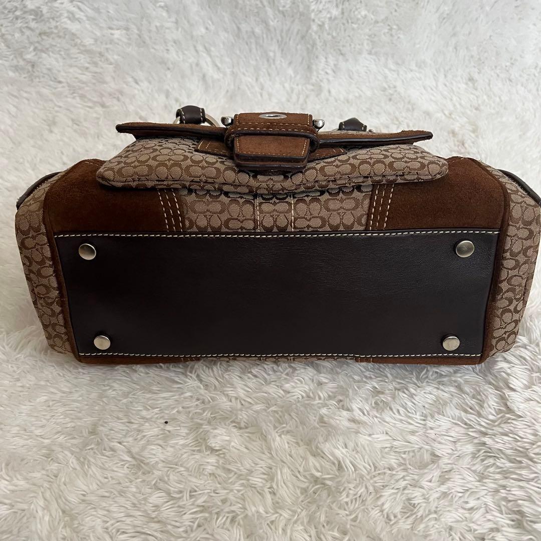 【美品】COACH コーチ ソーホー ミニシグネチャー ハンドバッグ