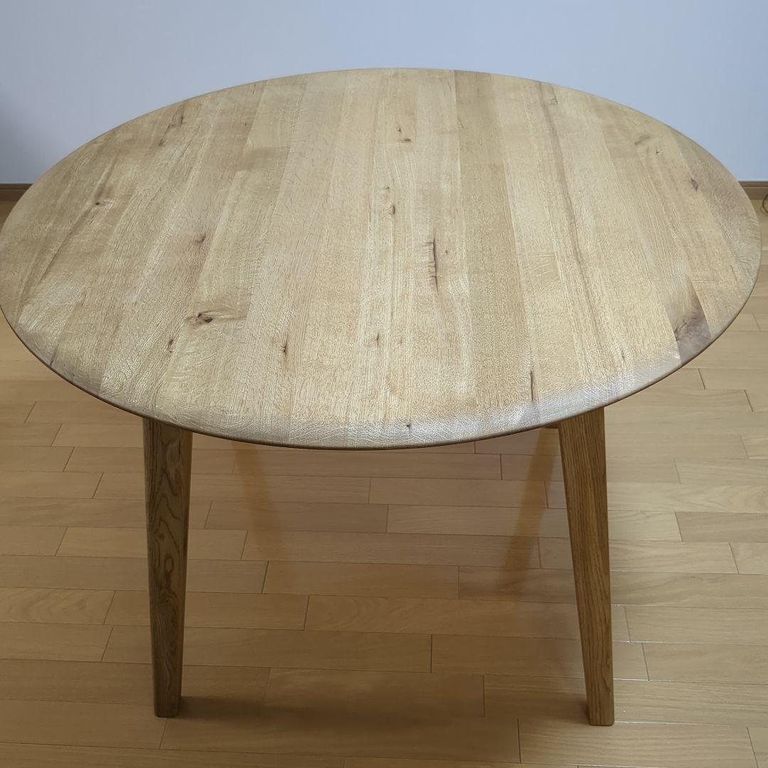 関家具 クラッシュゲート イージーライフ 円形木製ダイニングテーブル デッケ