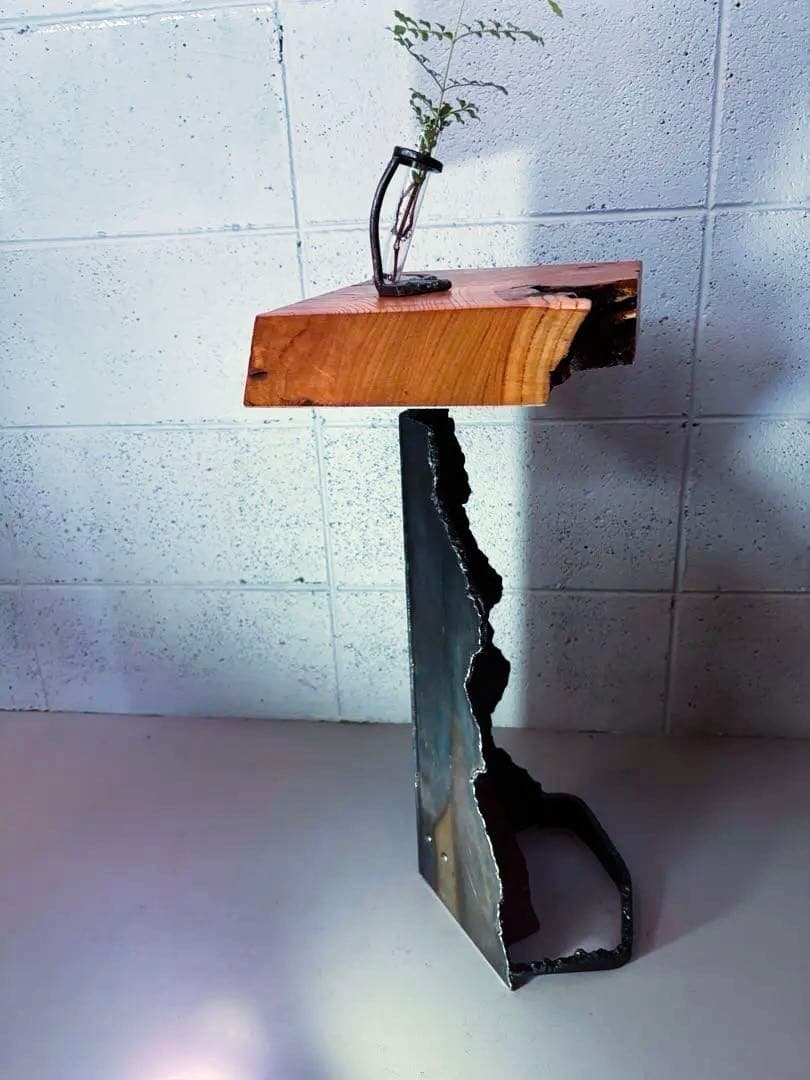 欅材サイドテーブル コーヒーテーブル ナイトテーブル 観葉植物置き台