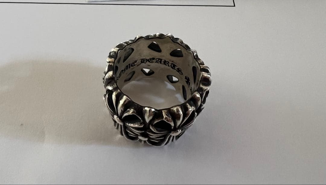 ち*ー様 クロムハーツ　セメタリークロスリング　16号