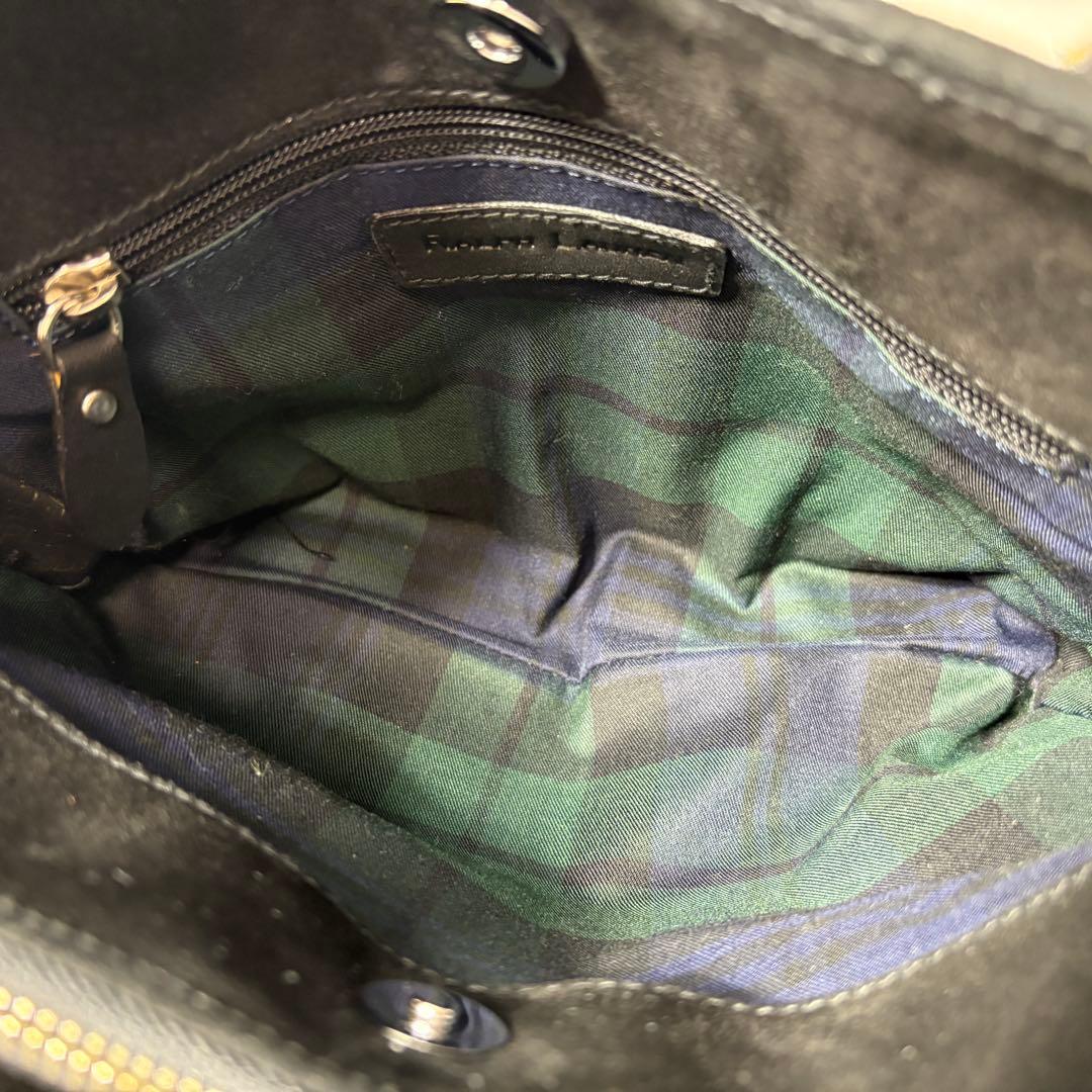 ラルフローレン　スエード×レザー　ブラック　2wayショルダーバッグ