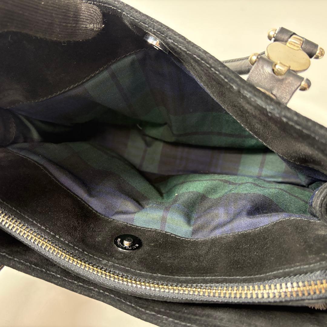 ラルフローレン　スエード×レザー　ブラック　2wayショルダーバッグ