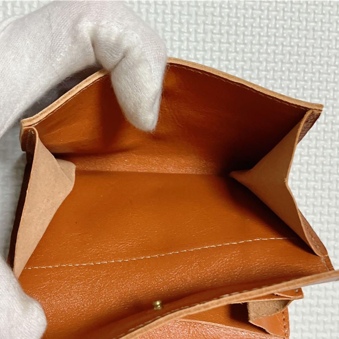 未使用　IL BISONTE イルビゾンテ　レザー二つ折り財布　ヤキヌメ　袋付き