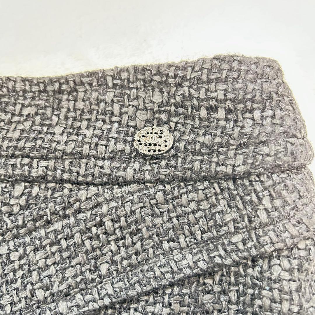 CHANEL シャネル ココマーク ウール×ポリウレタン スカート サイズ38