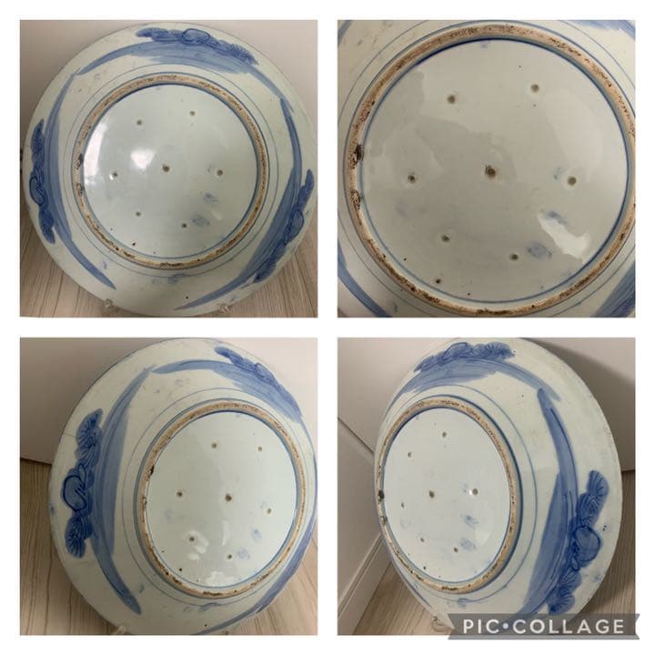 染付 古伊万里 大皿 41cm 飾皿 絵皿 料亭 小料理 - メルカリ
