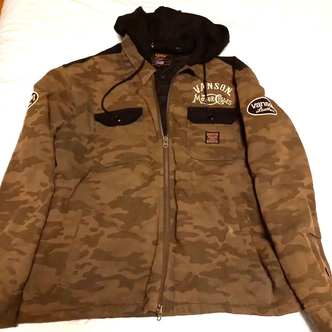 VANSON カモフラージュ フード付きジャケット