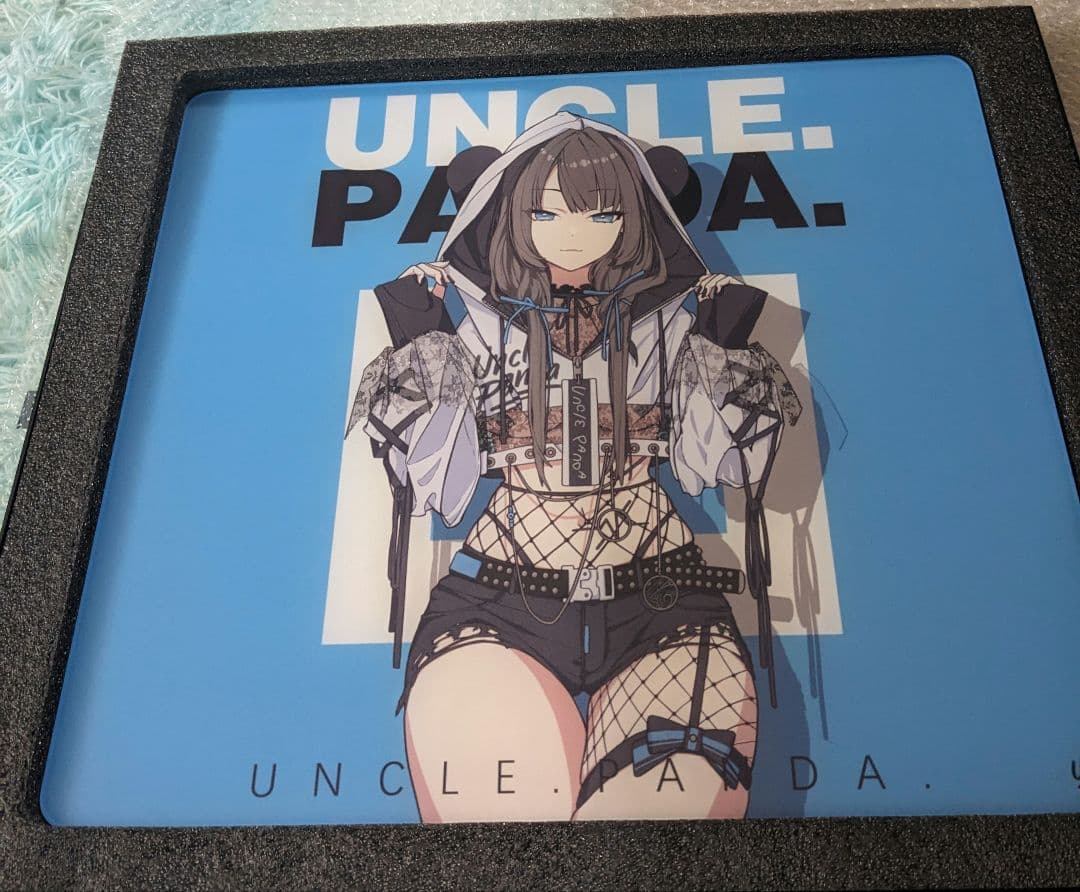 Uncle Panda ガラスマウスパッド ブルー｜Uncle Panda ガラスマウス