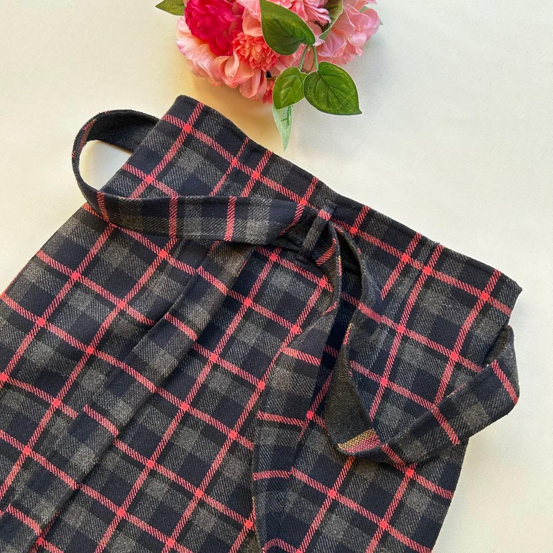 極美品　ドゥロワー　2way リバーシブル　チェック柄スカート　巻きスカート