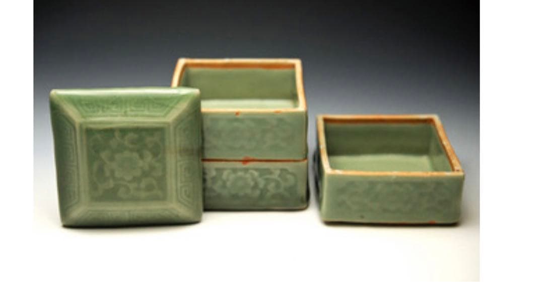 岩谷窯 山本教行 民藝 地釉角皿2枚 傷無し 20×20.5センチ￼ 鳥取民藝