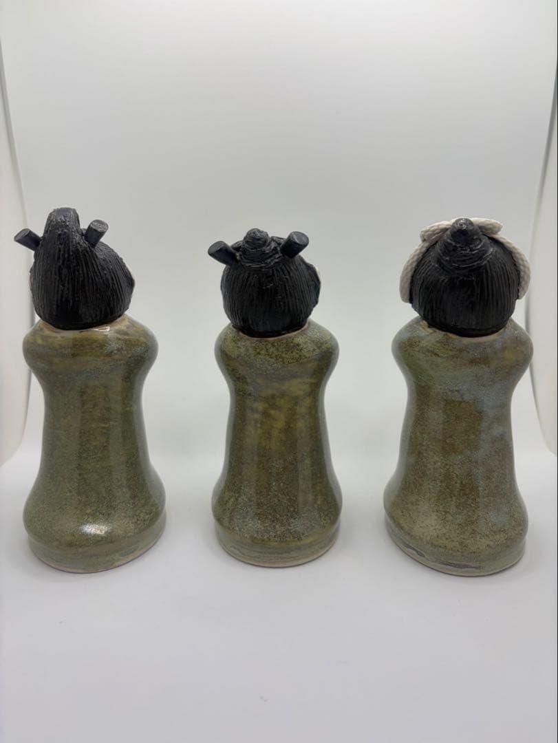 希少 青芳人形 砥部焼 念ずれば花ひらく