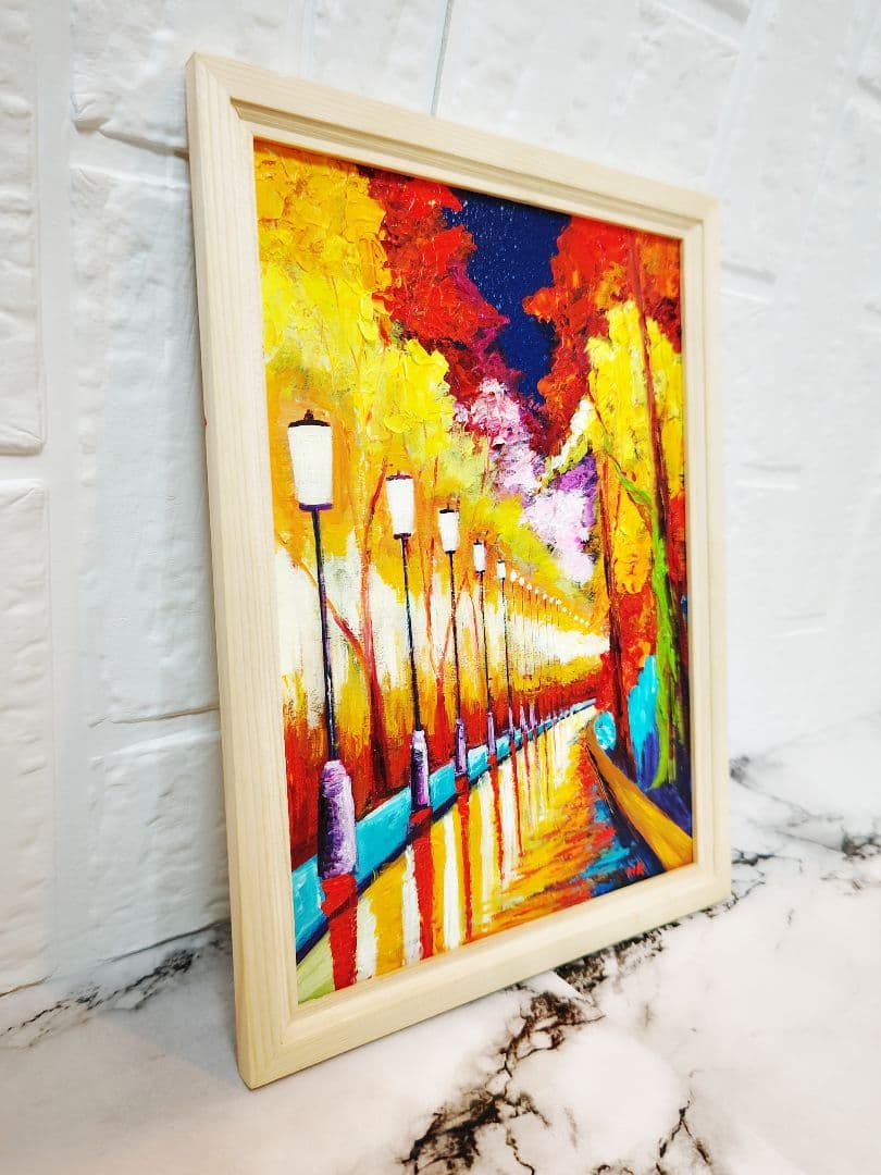 油絵 絵画 【夜の秋】