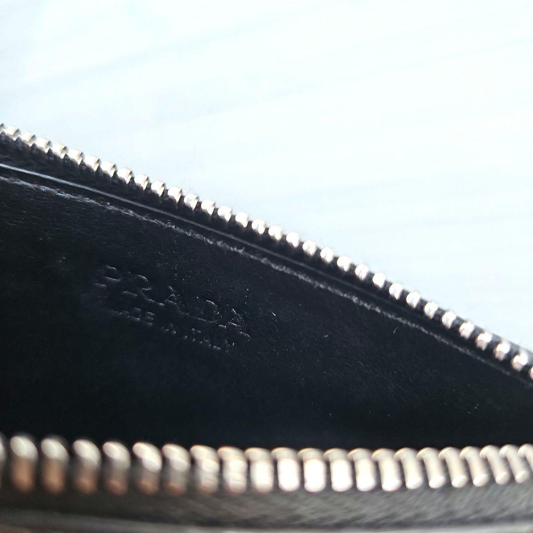 新品PRADAケース2MC084レザーブラックRFIDタグ内蔵カードケース