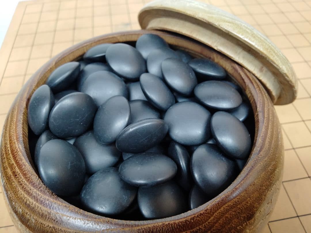 囲碁セット 碁盤 35〜36号 蛤碁石 那智黒碁石