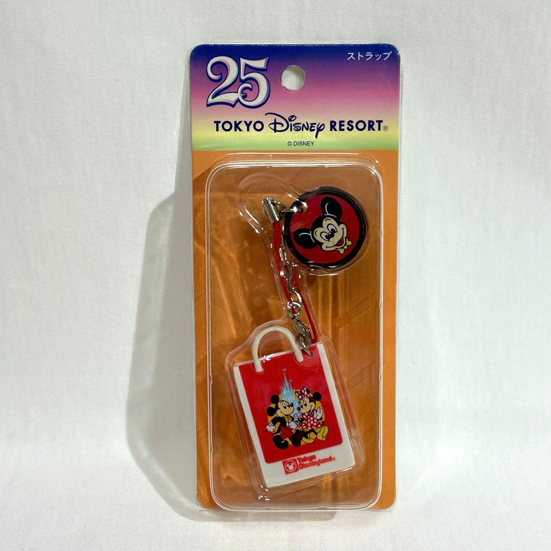 ディズニー　ミッキー　25周年　ストラップ　未使用未開封　新品　美品
