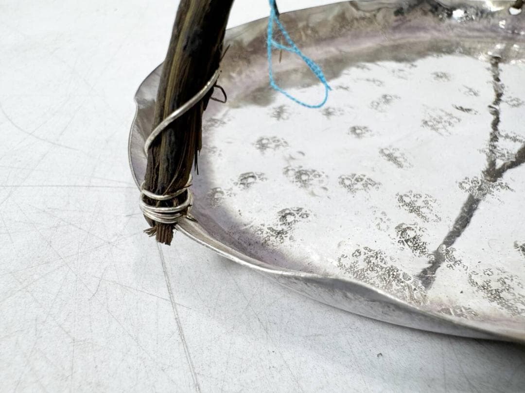 純銀製　菓子器　呉杉堂　茶道具　古道具　重量約157.4ｇ　骨董　古美術　共箱付