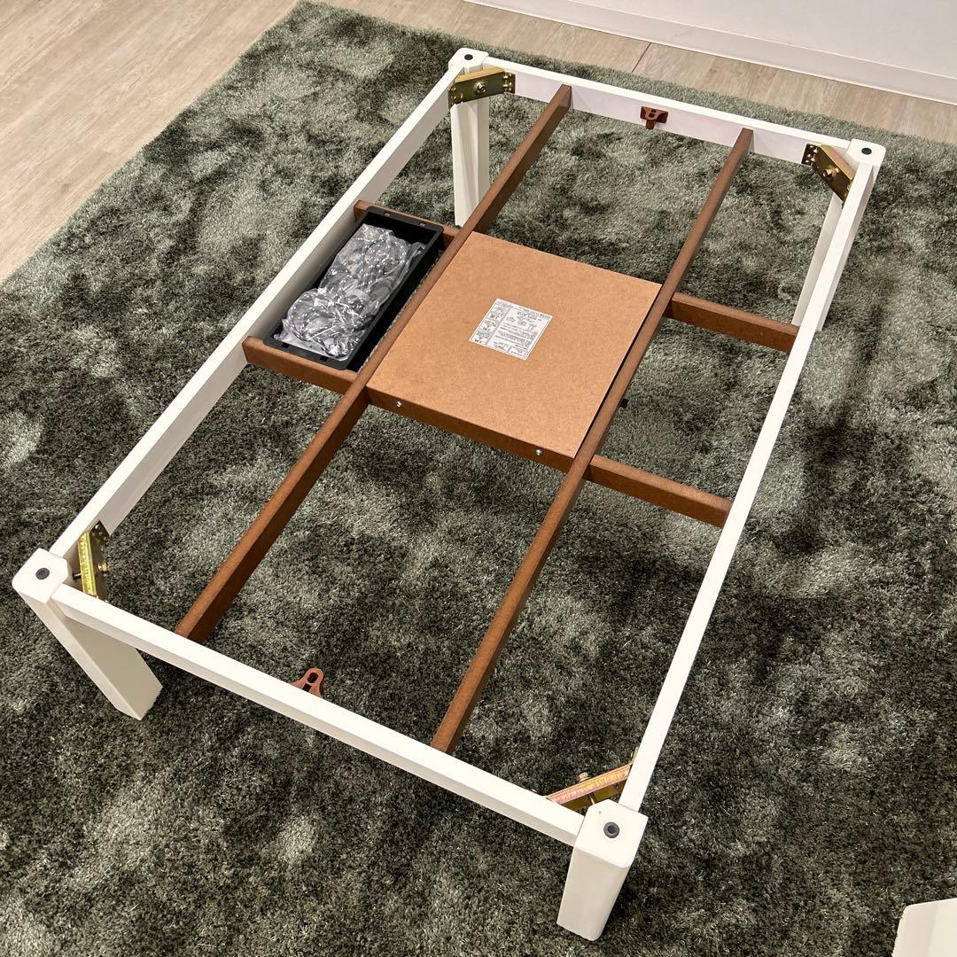 アウトレット☆白い家具調こたつ コタツテーブル120cm シンプルモダン