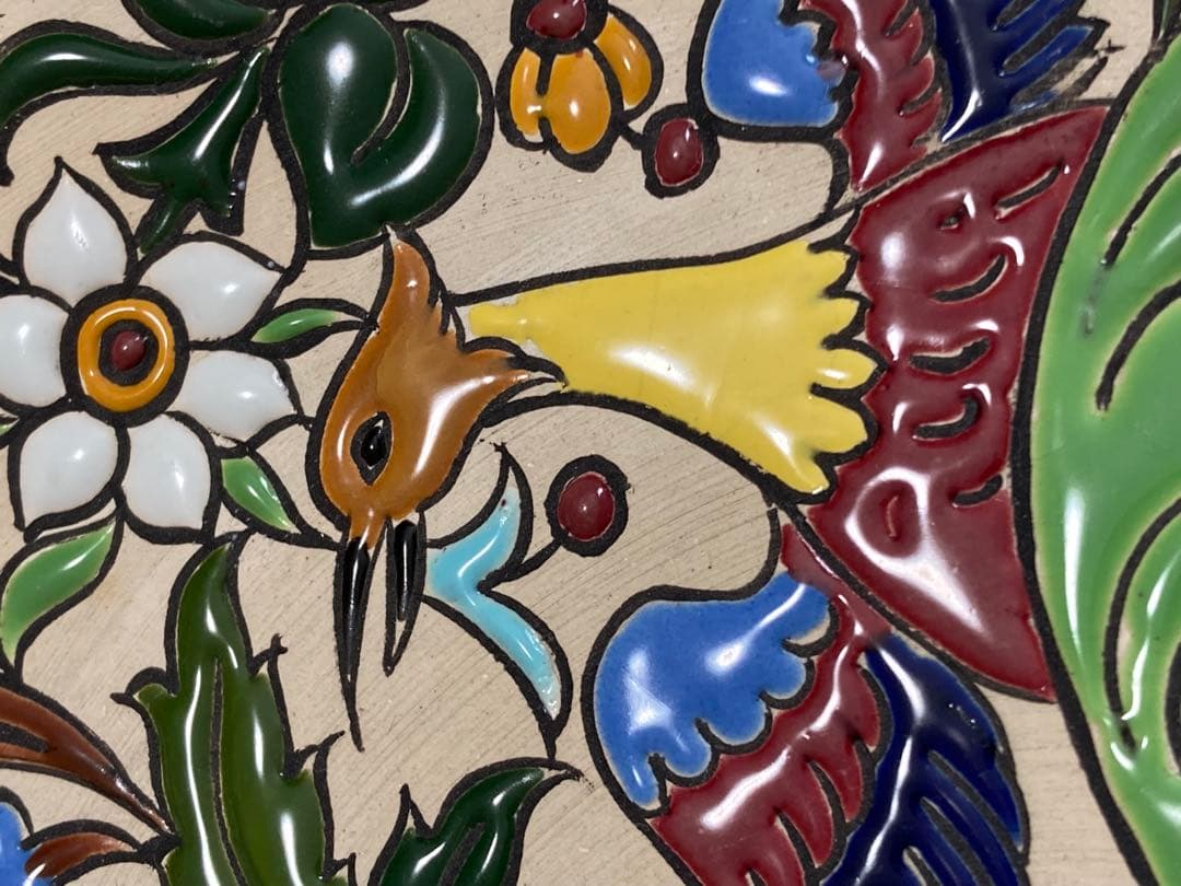 骨董品 直筆サイン入りプレート 置き台付き