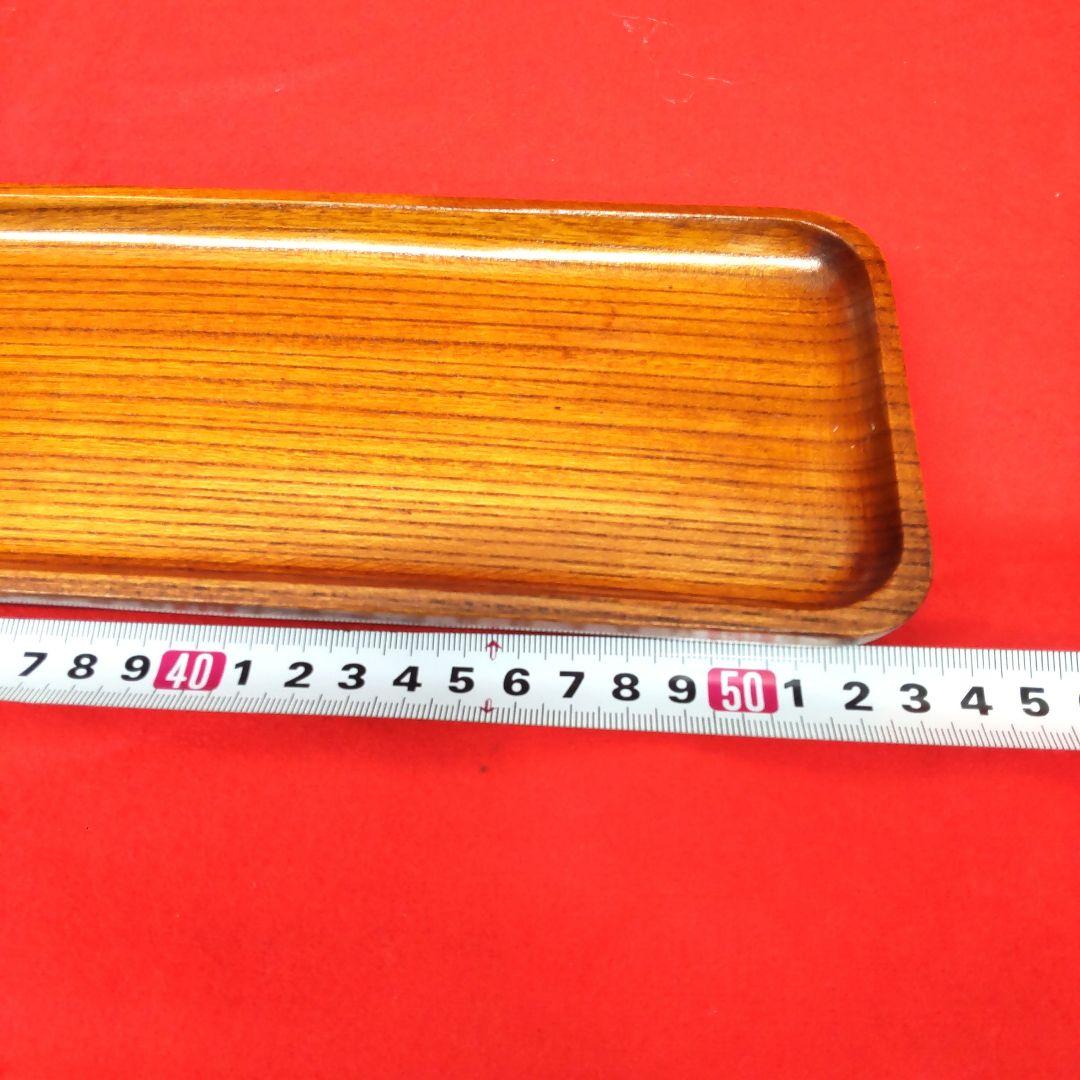 煎茶道具☆煎茶盆 一文字盆 (大) 欅 53cm 茶杓