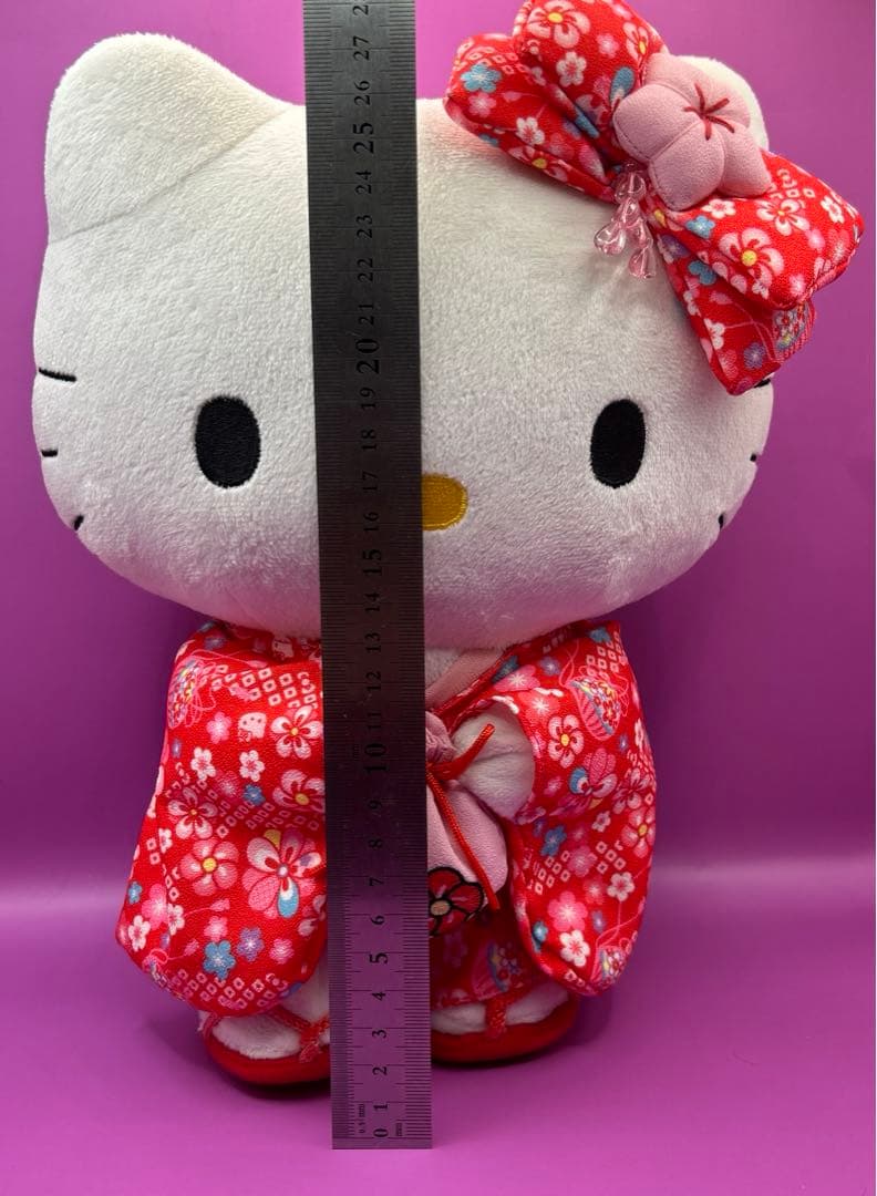 着物姿　ハローキティ　ぬいぐるみ2点セット　ちりめん　和服　日本